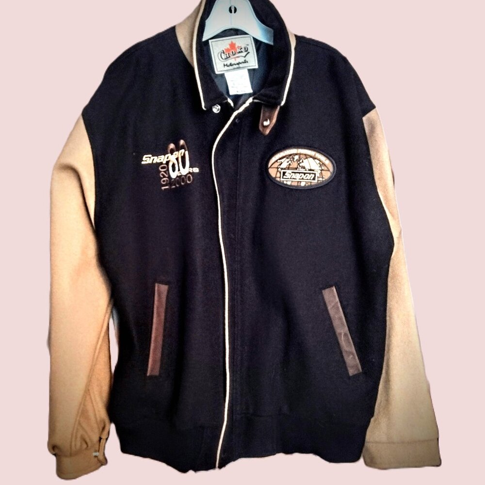 SNAP-ON TOOLS 80th Anniv. Wool Blend Stadium Jacket by CHOKO ~ Men's XL~ EVC!